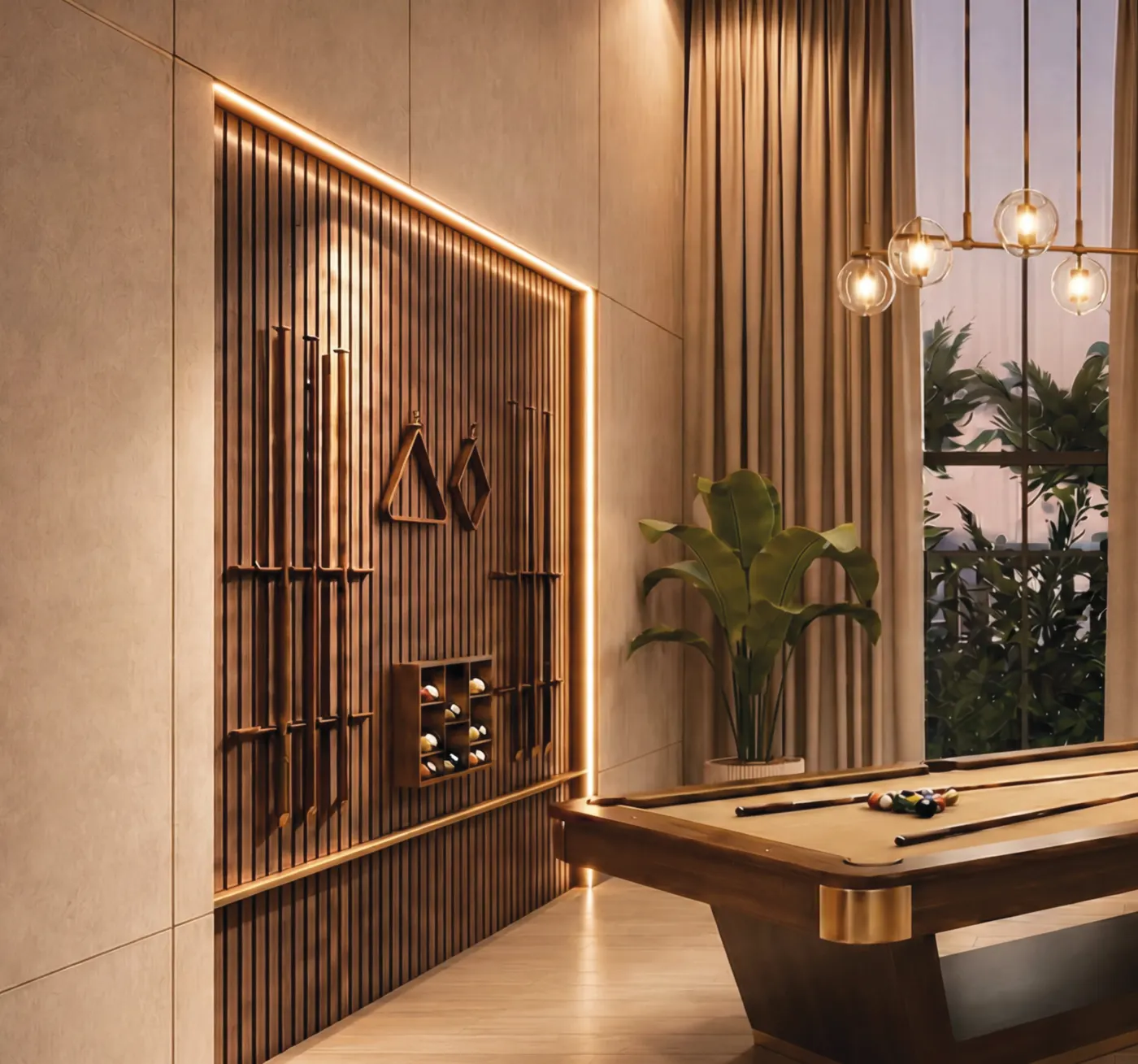 Indoor games lounge at Venkatesh Tresor
