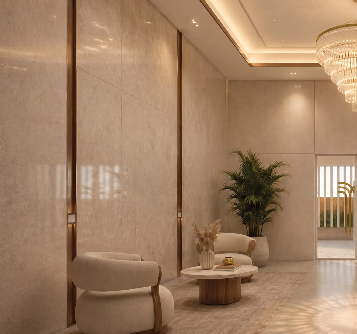 Grand lobby lounge at Venkatesh Tresor